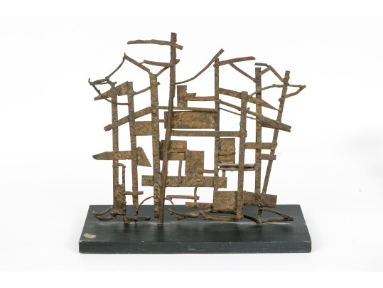 Priscilla Pattison (American, 1919-2013) Brutalist Sculpture On Base