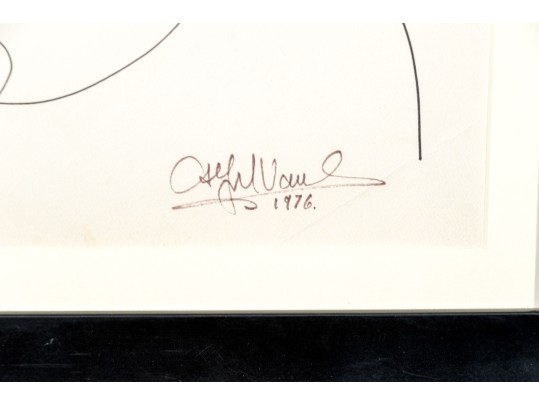 Signed Ltd Ed Lithograph, Clown Balancing A Fish, 1976