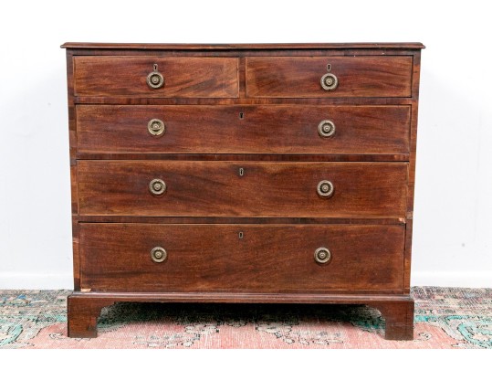 George III Mahogany Chest, Ca. 1820