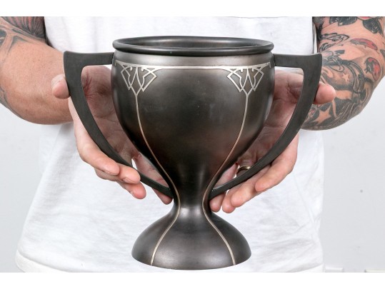 Heintz Art Metal Sterling On Bronze Trophy Cup, Flight Tournament, 1913