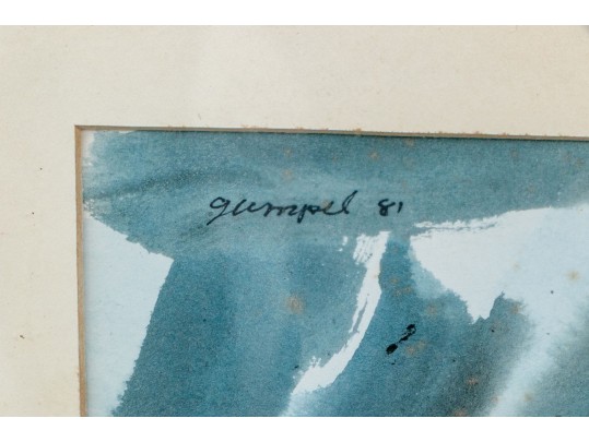 Hugh Gumpel (American, 1926-2011) Watercolor On Paper, Coastal Landscape