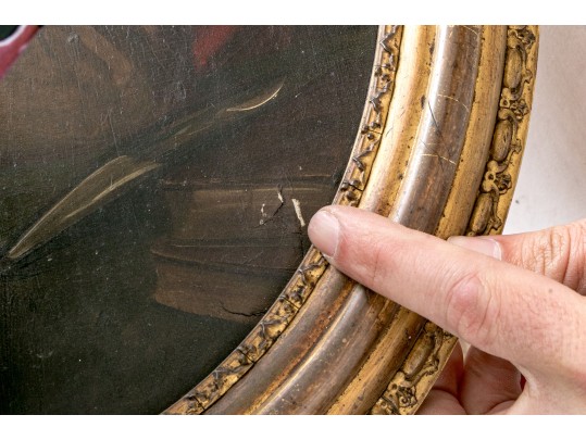 Antique Oil On Board, Portrait Of Thomas Payne Johnson, 1849