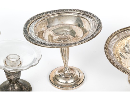 Lot Of Ten Pieces Of Sterling Weighted Silver