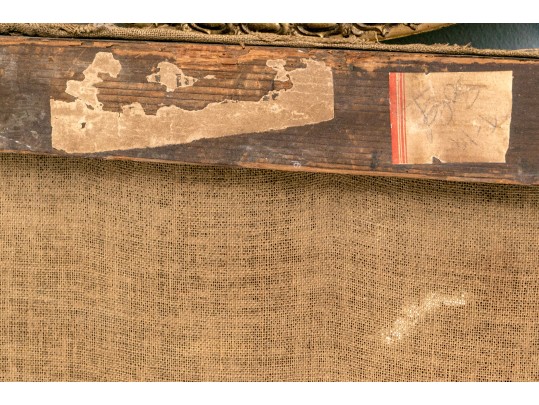 Antique Oil On Canvas, Still Life With Fruit And Basket