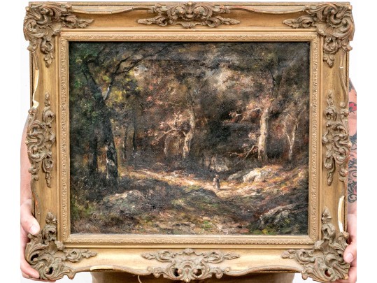 Antique Oil On Canvas, Manzoni In The Manner Of Diaz