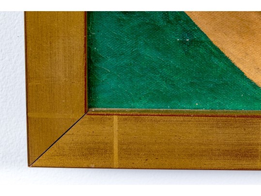 Oil On Canvas, Cubist Woman With Cart Of Milk