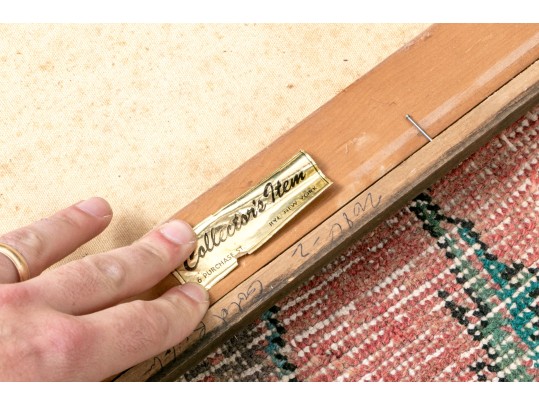 Mid-century Modern Mixed Media On Canvas, Signed