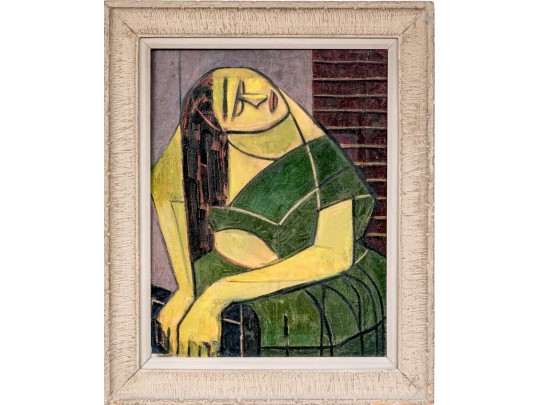 Oil On Canvas, Cubist Portrait Of A Woman