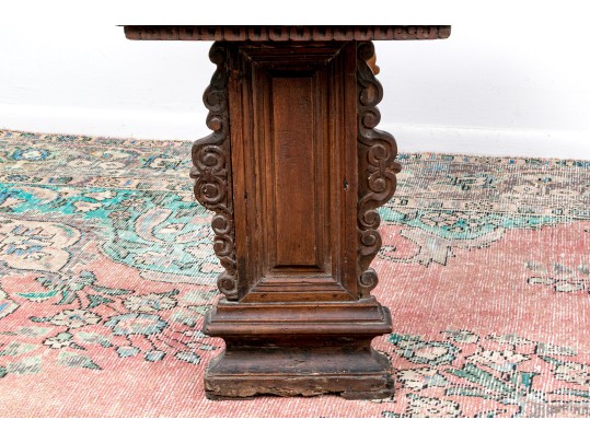 Late Renaissance Italian Walnut Table, 17th C. Or Earlier 