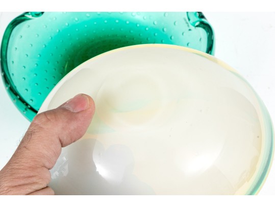 Four Mid-Century Glass Bowls