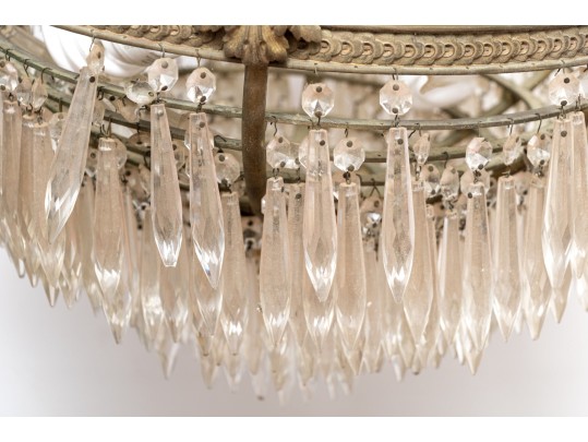 Antique French Chandelier With Prisms