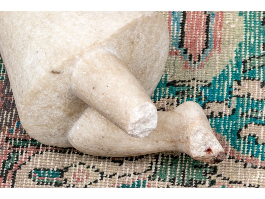 Carved Stone Southeast Asian Dancer With Wood Stand