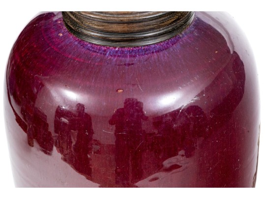 Sang De Bouef Glazed Jar Form Table Lamp