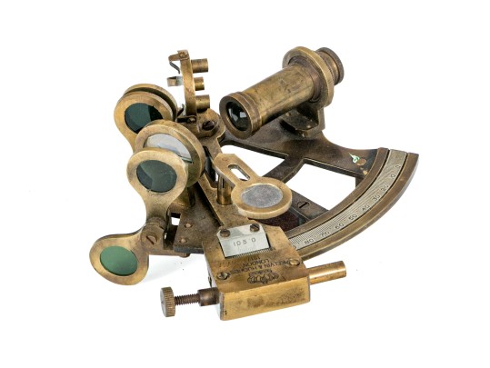 Antique Kelvin & Hughes London Brass Sextant