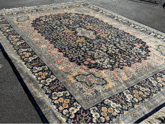Hand-Knotted Wool Carpet, 10'-4