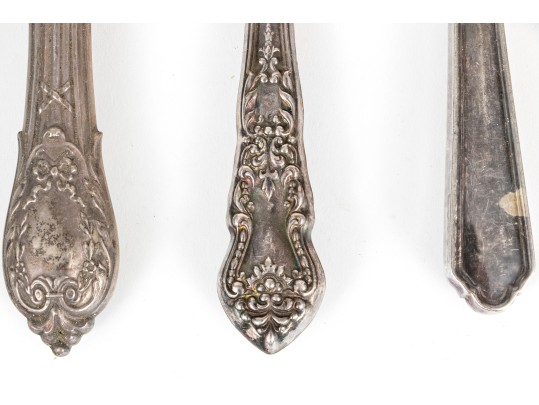 Variety Of Serving Utensils Including Sterling Silver Handles