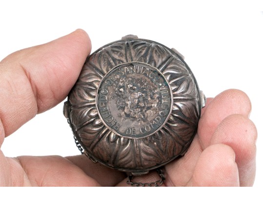 Spanish Santiago De Compostela Silver Souvenir Incense Burner, 1.535 Ozt.