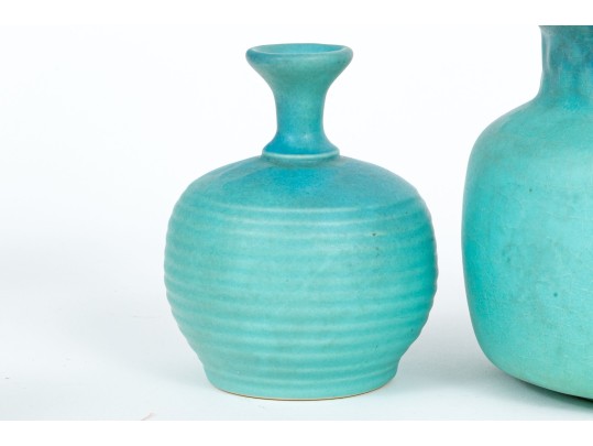 Collection Of Three Van Briggle Ceramic Glazed Vases