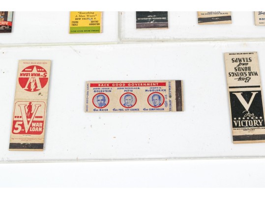 Collection Of Six Plexiglass Plaques With Vintage Match Strike Boxes