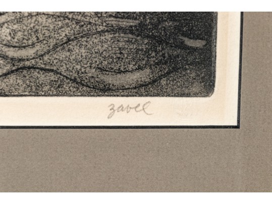 Zavel Silber (Latvian-American, 1910-1978) Signed Ltd Ed Etching, Surrealist Bull And Woman