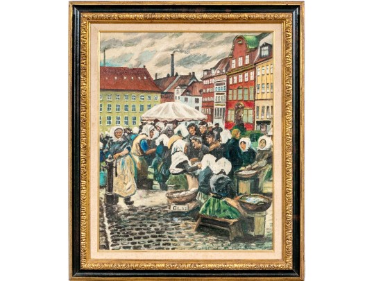 Oil On Canvas After Emil Axel Krause (Danish, 1871-1945) 