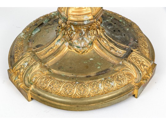 Louis XVI Style Gilt Bronze Figural Vestal Virgins Candlesticks