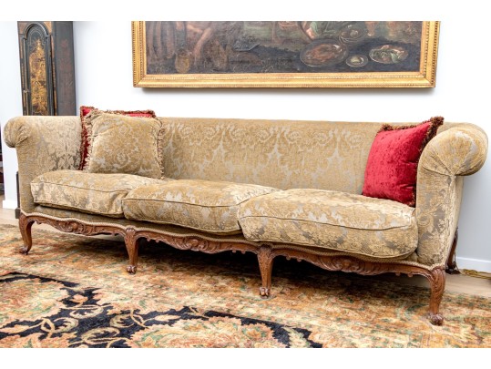 Antique Down Filled Louis XV Style Long Sofa