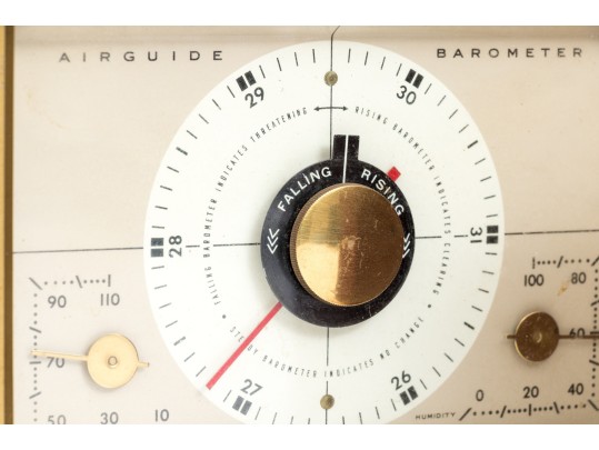 Two Airguide Mid-century Barometers