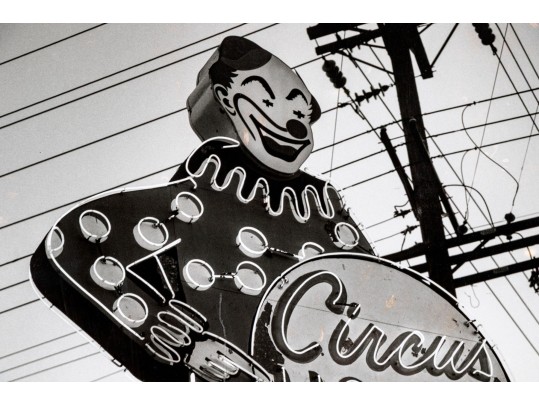 Large Photographic Print, Circus Liquor Sign