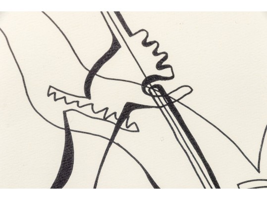 Signed Ltd Ed Lithograph, Man With Tiny Elephant, 1976