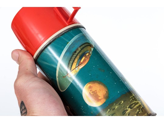 Two Vintage Lunch Boxes And Thermos