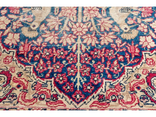 Antique Hand-knotted Accent Carpet, 4'-7