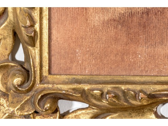 Signed Painting On Board, Portrait Bust Of A Child