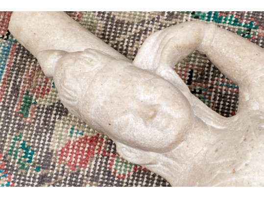 Carved Stone Southeast Asian Dancer With Wood Stand