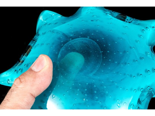 Four Mid-Century Cased Glass Bowls And Ashtrays