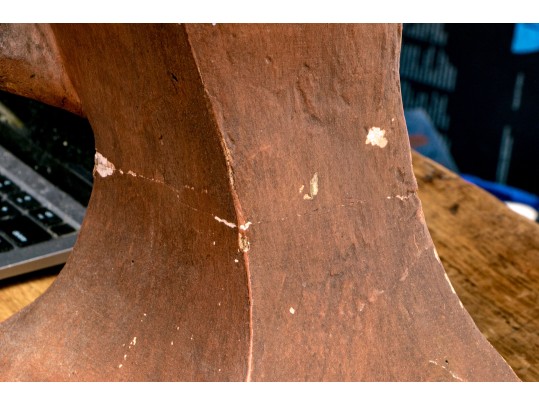 Signed Ceramic Bust Of A Woman Wearing Hat