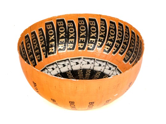 Boxer Tobacco Paper Mache Bowl