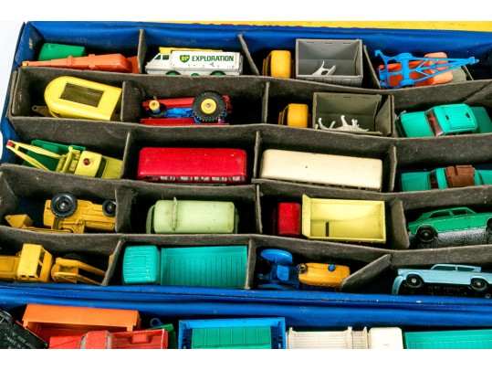 Four Trays Of Die Cast Matchbox Cars In Two Cases