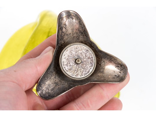 Lot Of Five Glass And Silver Plate Mounted Decanters