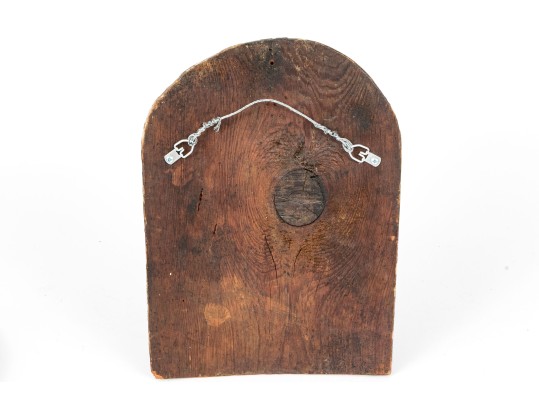 Antique Oil On Panel, Christ The Good Shepherd, Probably 18th Century