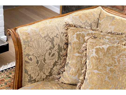 Vintage Down Filled Louis XV Style Sofa