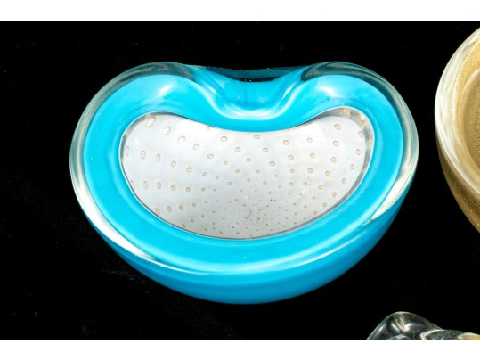 Five Mid-Century Murano Glass Bowls And Ashtrays