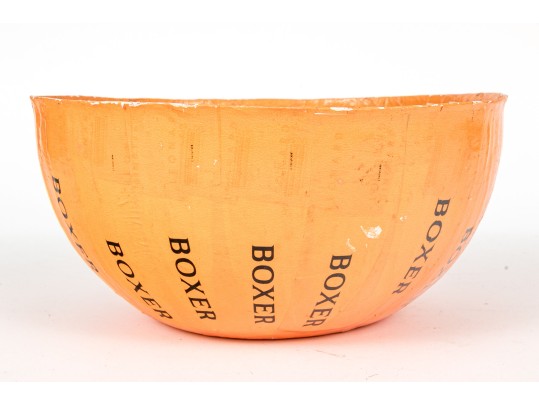Boxer Tobacco Paper Mache Bowl