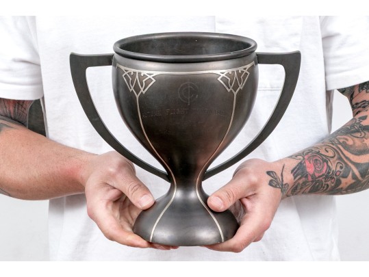 Heintz Art Metal Sterling On Bronze Trophy Cup, Flight Tournament, 1913
