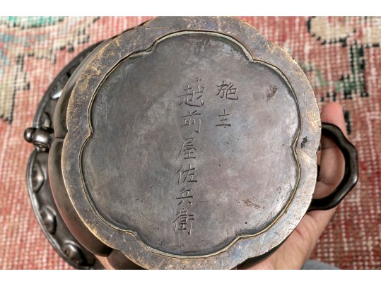 Pair Of Chinese Pewter Patinated Bronze Gu Form Vases