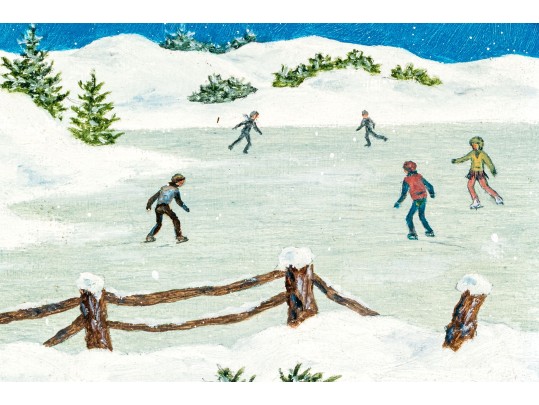 Bernice Elizabeth Barriere (American [CT], 1933-2013) Oil On Board, Winter Scene, 1990