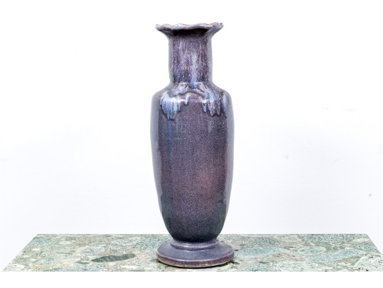Fabulous Purple Glazed Studio Pottery Vase