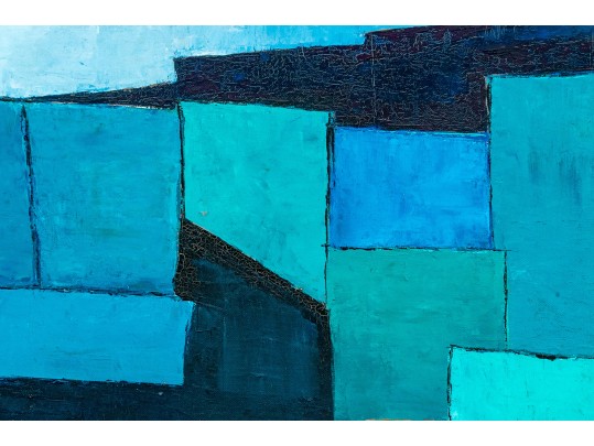 J. Lincoln Signed Acrylic On Board, Abstract, 1958