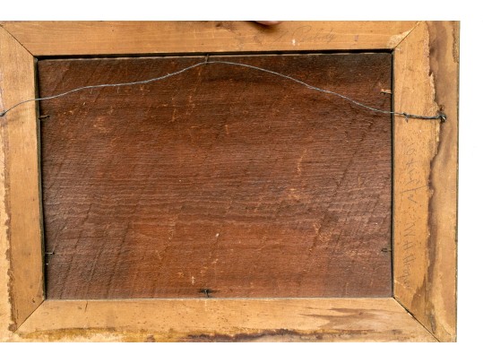 19th C. Oil On Panel, Rural Landscape With Figures