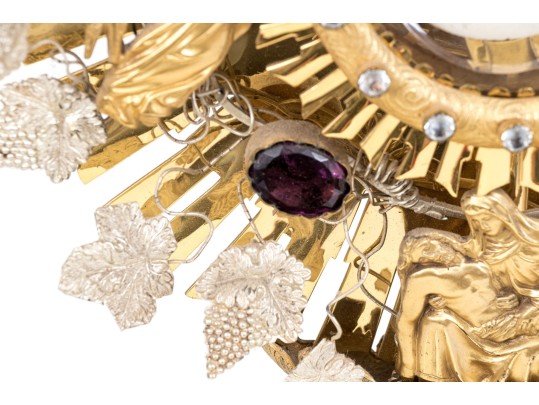 Lavishly Decorated Brass Catholic Monstrance